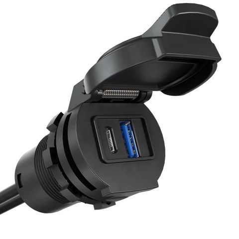 USB SMART DATA PORT RELOCATOR W/ POWER INJECTION 30W PD USB-C & 6W USB-A