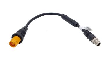 ETHERNET ADAPTOR CABLE GREEN M12M 8-PIN - YELLOW 5 PIN FEMALE 0.37 m