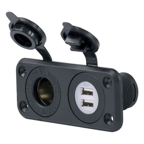 DUAL 12V/USB SOCKET