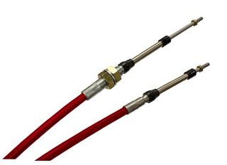 V4 SERIES CABLE W/ BC (CLAMPED BULKHEAD) & 75MM TRAVEL 1.65M LENGTH S/STEEL