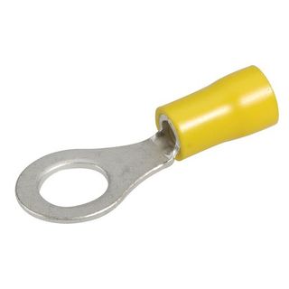 RING TERMINAL YELLOW 6.3MM (25 PACK)