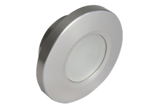 FLUSH MOUNT DOWN LIGHT ORBIT, BRUSHED, 5K WHT DIM, RED&BLUE NON DIMMING