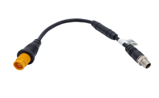 ETHERNET ADAPTOR CABLE GREEN M12M 8-PIN - YELLOW 5 PIN FEMALE 0.37 m