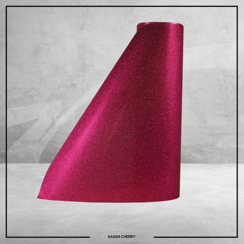 24 Adhesive Glitter Cherry