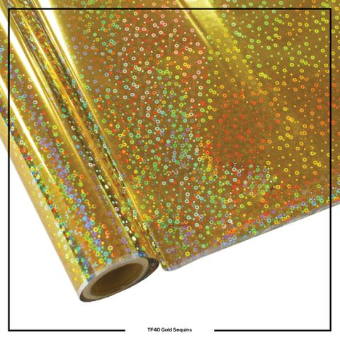 40 T/ Foil Gold Sequin x 7.62m