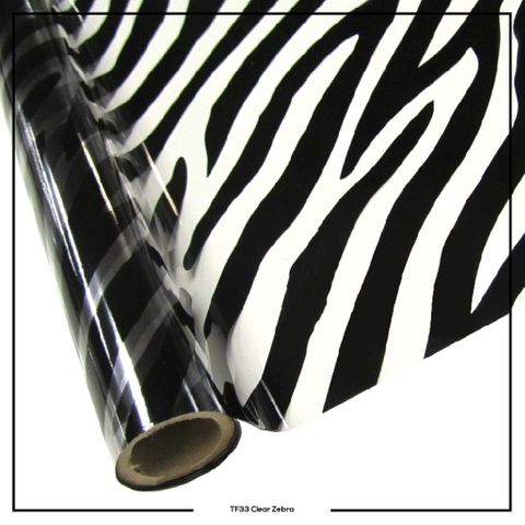 33 T/ Foil Clear Zebra x7.62m