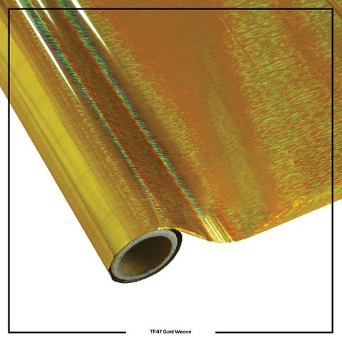 47 T/ Foil Gold Weave x7.62m