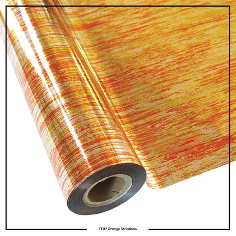 37 T/ Foil Orange Striations