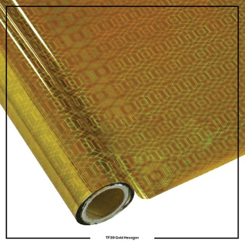 39 T/ Foil Gold Hexagonx7.62m