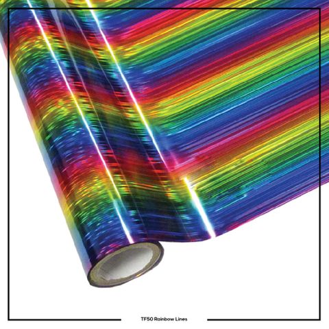 50 T/ Foil Rainbow Lines x 7.6