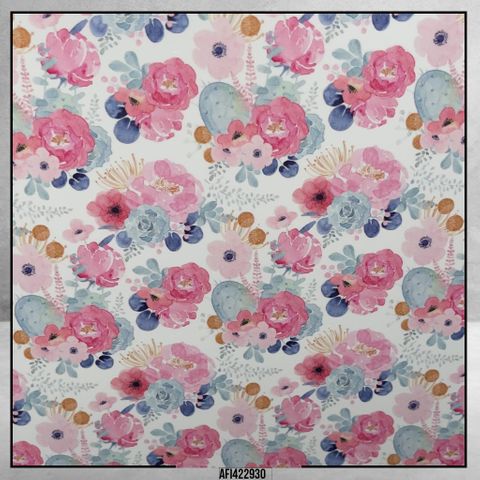 4229 Pastel Flowers Pink