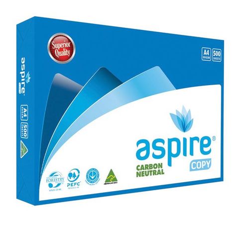 A4 White 80gsm Aspire Copy Paper 500 sheets/ream 5 reams/carton