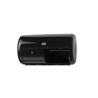 557008 Twin Conventional Toilet Roll Dispenser Black