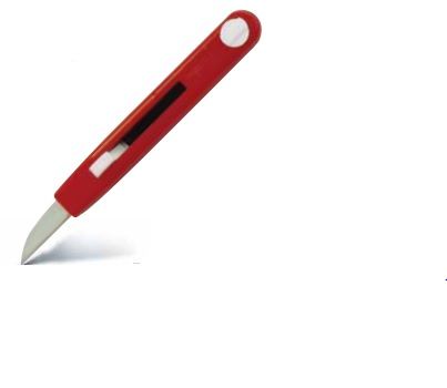 SMOR Red Retractable Keyhole Knife