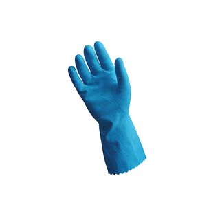 Medium Blue Silverlined Rubber Gloves