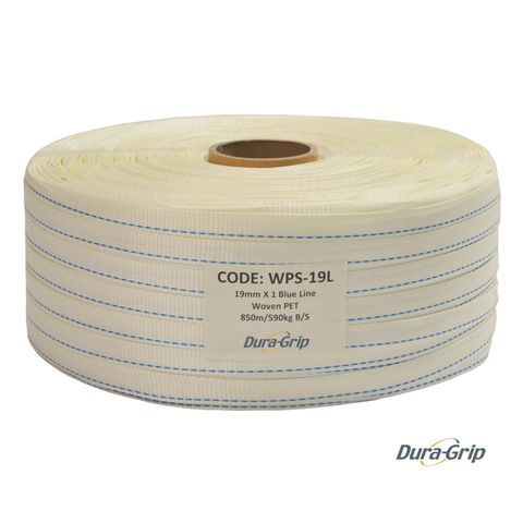 Poly Woven Strap 1 Blue Line 19mm x 850m