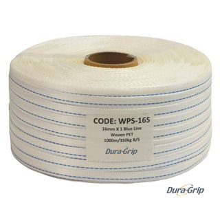 Poly Woven Strap 1 Blue Line 16mm x 1000m