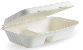 B-HL-96-2 23 x 15 x 8 2 Compartment Clamshell White 250/carton