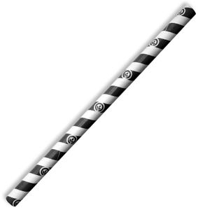 JP-PBS-10X197-BS Jumbo Straw with Black Stripe 2500/carton