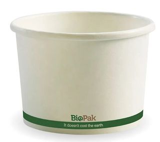 BSC-16 550ml/16oz White Bio Bowl 500/carton