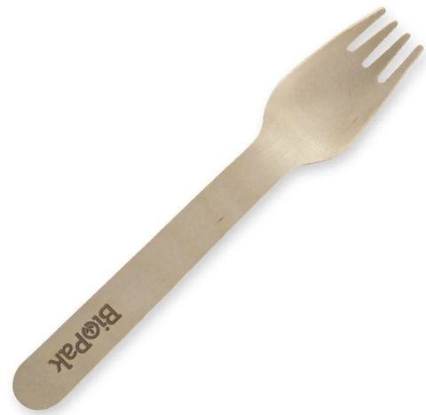 HY-16F 16cm Wooden Fork Uncoated 1000/carton