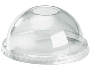C-96D(B) 300-700ml Clear Dome Lid with hole 1000/carton