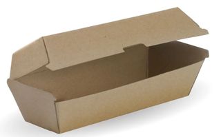 BB-HOT DOG BOX Hot Dog Bioboard Box 209x70x77mm 400/carton