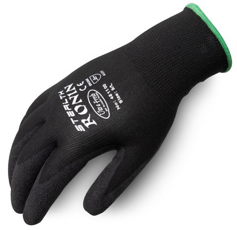 Size 9 Ronin Nitrile Black Glove 12 pairs/pack