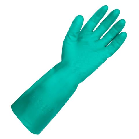Solvent Resistant Nitrile Green Gloves Size 11