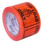 SP500 Top Load Only Label Tape BL/OR 75mm x 50m