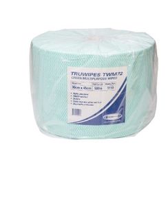 TWM72 Green Wiping Cloth 30cm x 500m