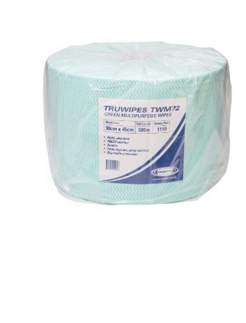 TWM72 Green Wiping Cloth 30cm x 500m