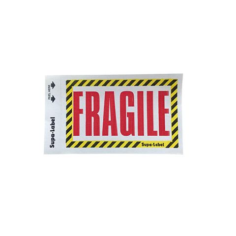 Fragile Supa-Labels 75mm x 130mm 500/ box