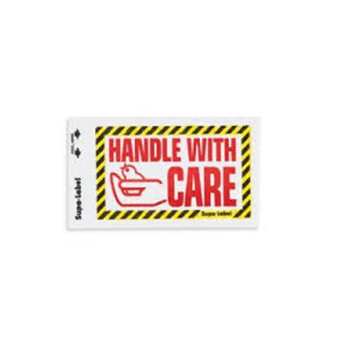 Handle with Care Supa-Labels 75mm x 130mm  500/ box