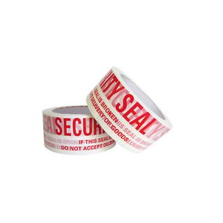 SP250 Security Seal White Tape Red Print 48mm x 66m