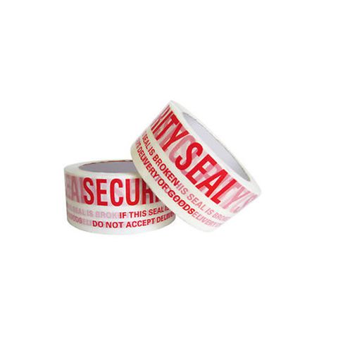 SP250 Security Seal White Tape Red Print 48mm x 66m