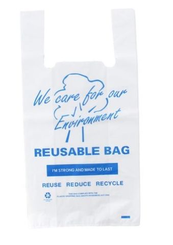 Reusable Singlet Bag 250 x 500w125SG 1000/carton