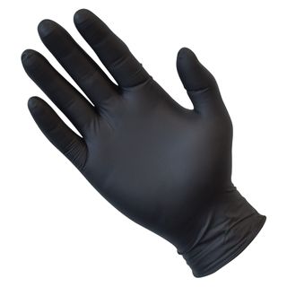 Black Nitrile Powder Free Gloves Large 100/box