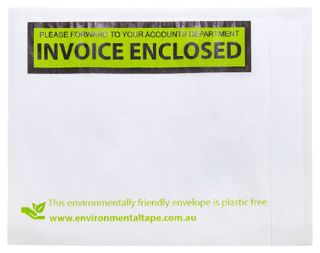 Invoice Enclosed Adhesive Envelopes Plastic Free  150mm x 115mm 1000/box