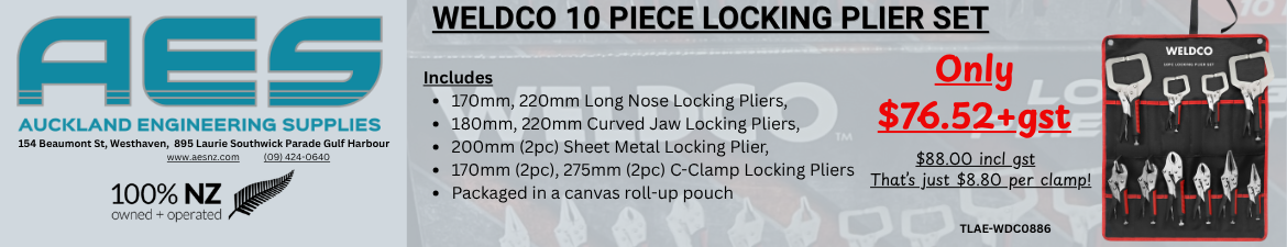 Weldco 10 piece locking plier set