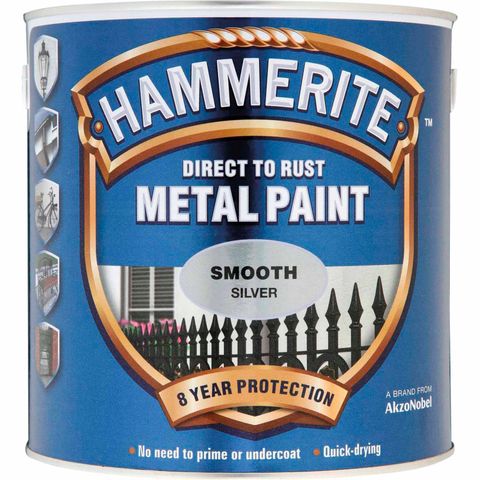 HAMMERITE PAINT SMOOTH 250ML SILVER