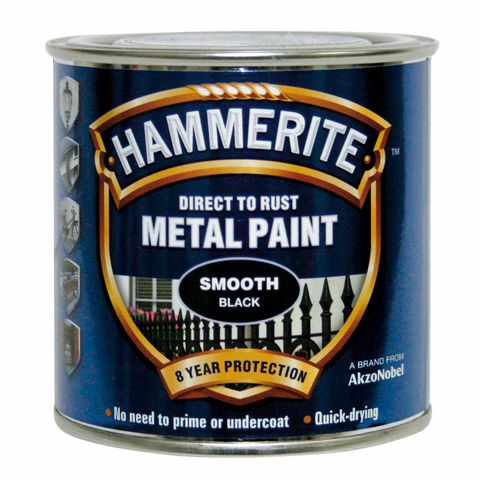 HAMMERITE PAINT SMOOTH 250ML BLACK