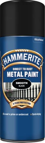 HAMMERITE AEROSOL 400ML SMOOTH BLACK