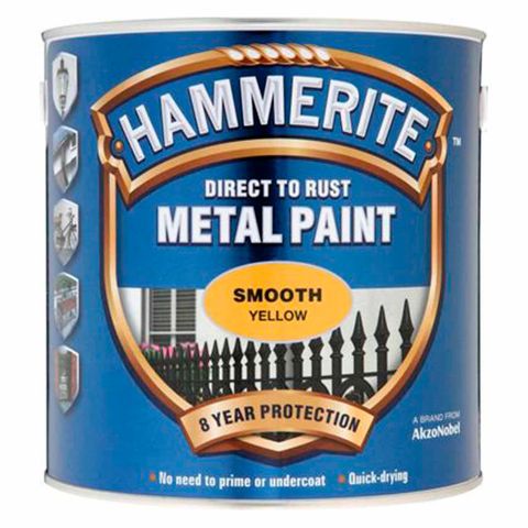 HAMMERITE PAINT SMOOTH 250ML YELLOW