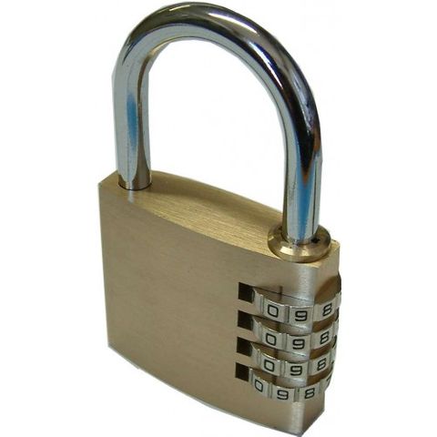 TRI-CIRCLE BRASS COMBINATION PADLOCK 40MM  T540