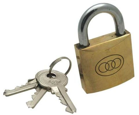 TRI-CIRCLE BRASS PADLOCK 63MM