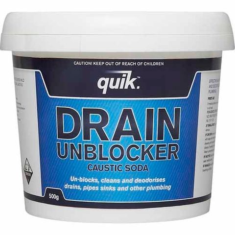 QUIK CAUSTIC SODA DRAIN UNBLOCKER 500G