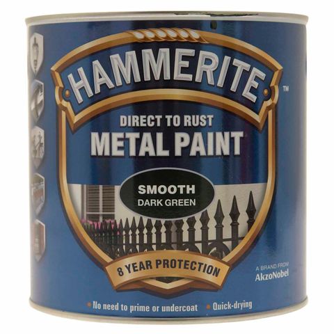HAMMERITE PAINT SMOOTH 250ML DARK GREEN