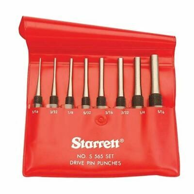 STARRETT 8PC SHORT PIN PUNCH SET