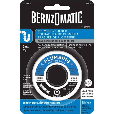 BERNZOMATIC PLUMBING SOLDER 85G  SSW300*